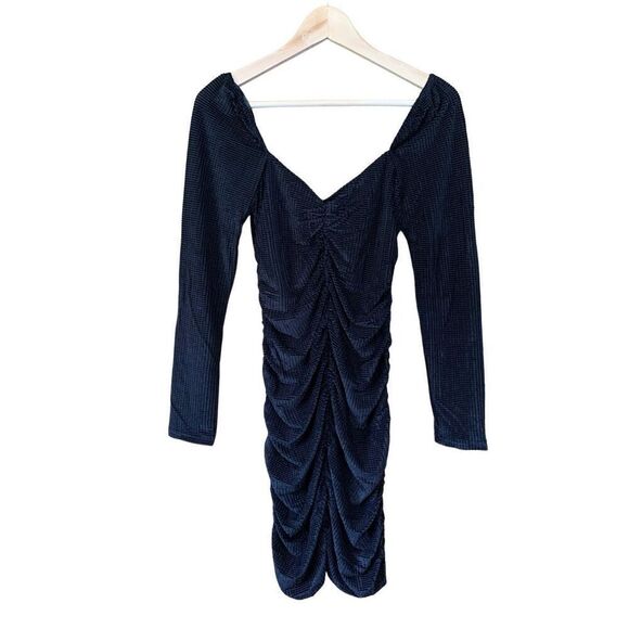 MinkPink Chaima‎ Ruched Mini Dress in Black Size S - Picture 4 of 12